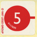 Gear 1250stk02 - Sticker Sheet for Set 1250 - Sheet 2, Number 5 in Red Circle (4117695)