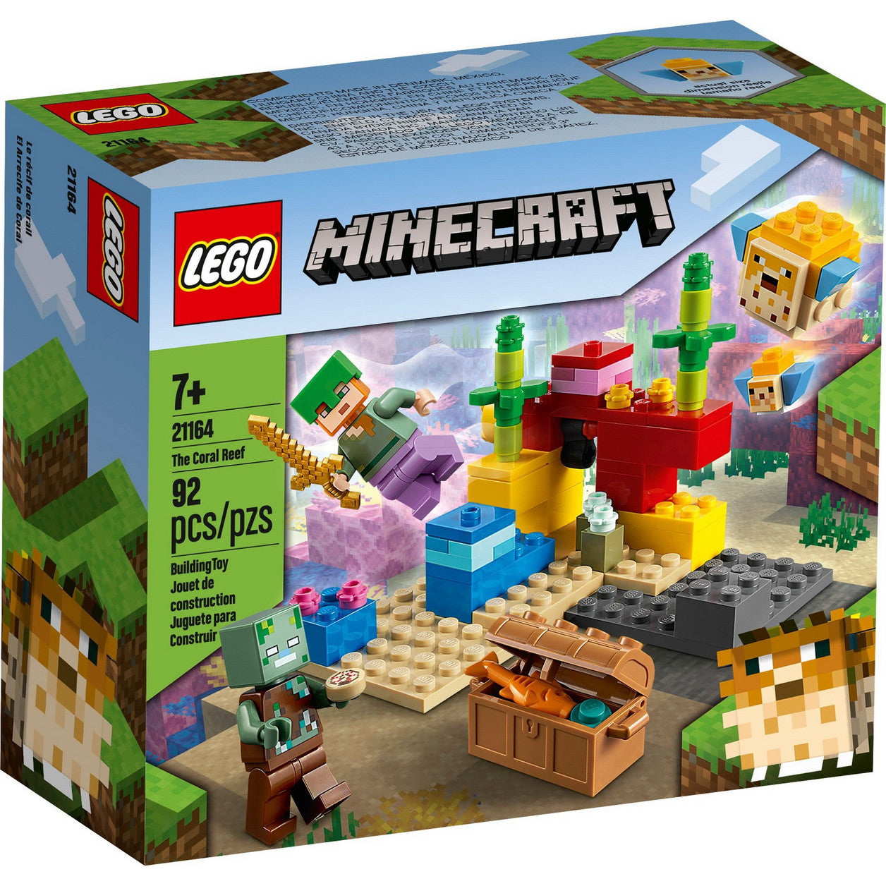 LEGO® Minecraft™ The Coral Reef 21164 Building Kit (92 Pieces)