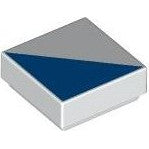 Part 3070pb375 - Tile 1 x 1 with Blue Triangle Pattern