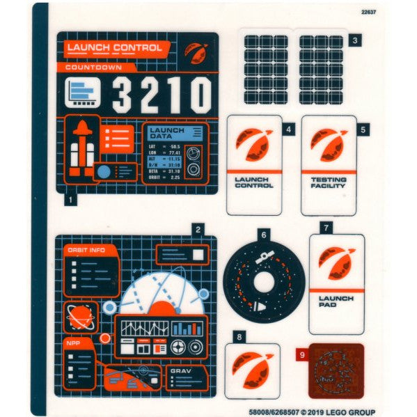 Part 60228stk01 - Sticker Sheet for Set 60228 - (58008/6268507)