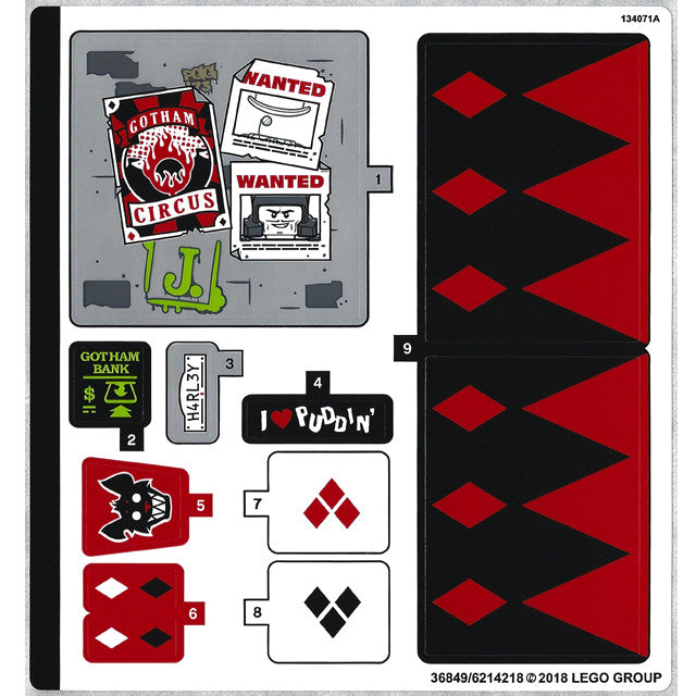 Part 70921stk01 - Sticker Sheet for Set 70921 - (36849/6214218)