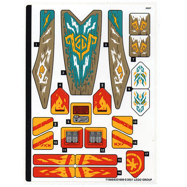 Part 71748stk01 - Sticker Sheet for Set 71748 - (71668/6321689)