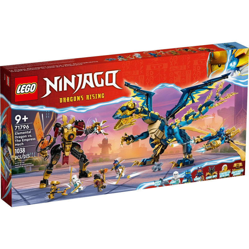 LEGO® NINJAGO® Elemental Dragon vs. The Empress Mech 71796 Building Toy Set (1,038 Pieces)