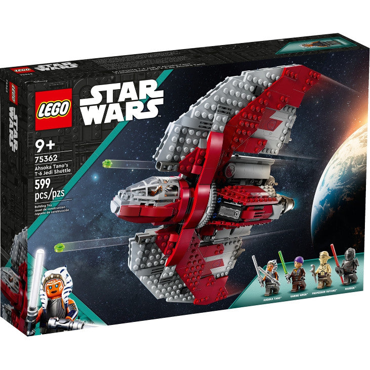 LEGO® Star Wars™ Ahsoka Tano’s T-6 Jedi Shuttle 75362 Building Toy Set (601 Pieces)