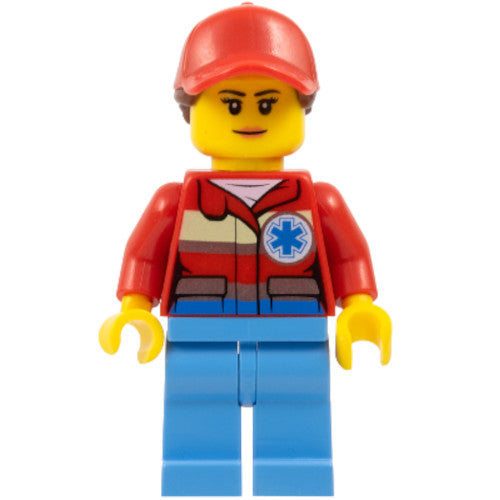 Minifig cty0896 - Medic, Female, Peach Lips, Closed Mouth