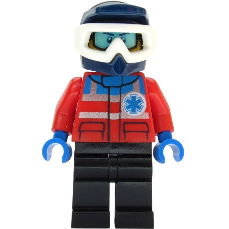 Minifig cty1078 - Ski Patrol Member - Male, Dark Blue Helmet