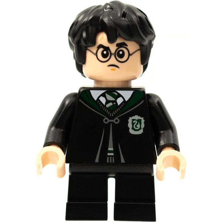 Minifig hp285 - Harry Potter - Black Slytherin Robe and Short Legs (Gregory Goyle Transformation)