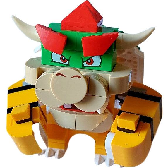 Minifig mar0121 - Bowser - Tan Tile, Round 1 x 2 Half On Nose