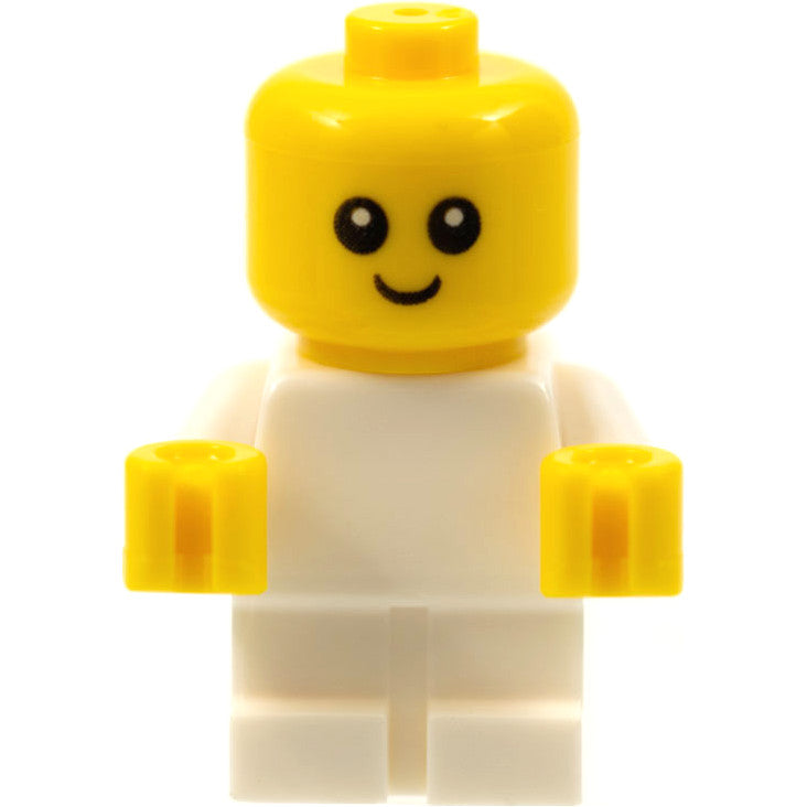 Minifig njo0446 - Baby - White Body with Yellow Hands, Head with Neck