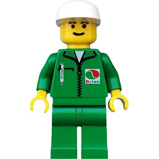 Minifig oct013 - Octan - Green Jacket with Pen, Green Legs, White Cap