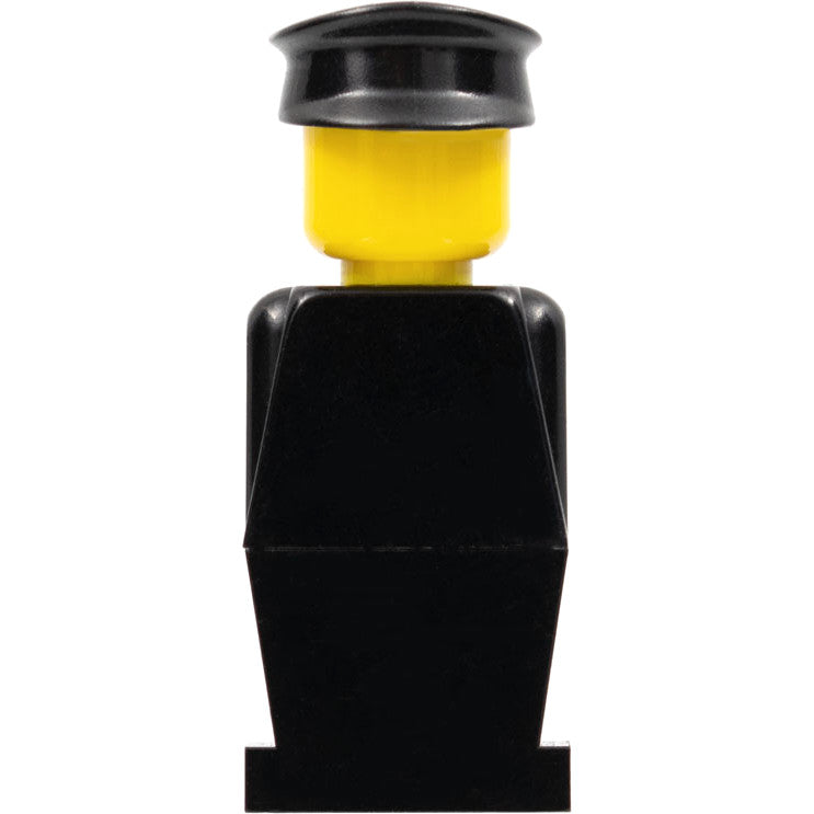 Minifig old011 - Legoland - Black Torso, Black Legs, Black Hat