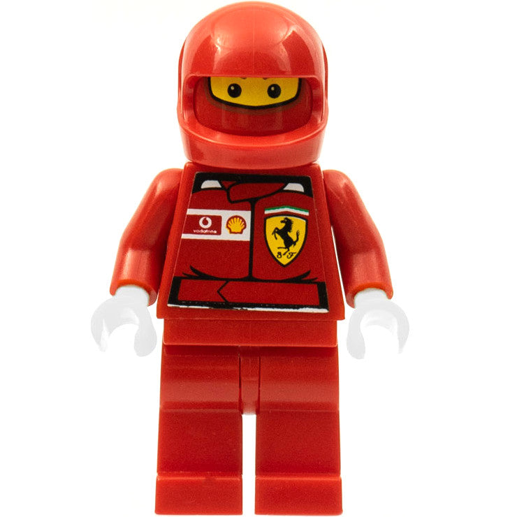 Minifig rac025s - F1 Ferrari Pit Crew Member - with Vodafone Shell Torso Stickers