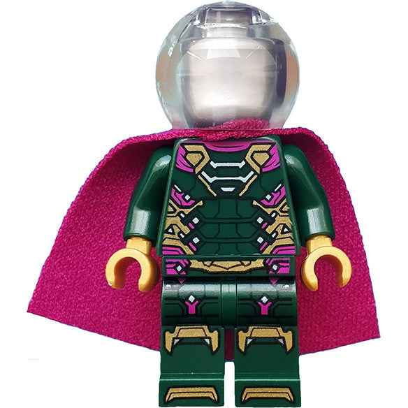 Minifig sh0580 - Mysterio - Magenta Trim, Flat Silver Head, Trans-Clear Helmet