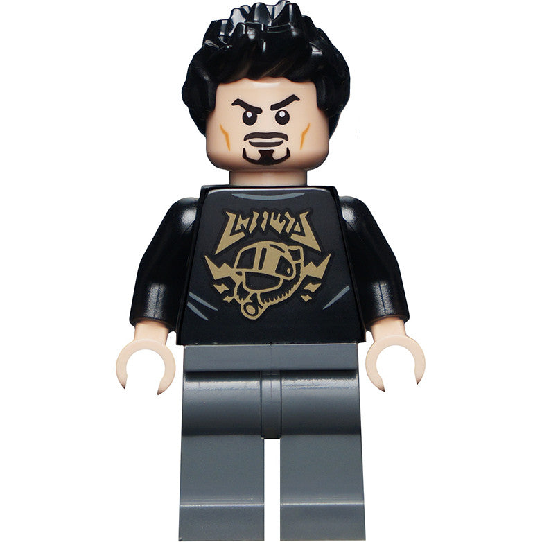 Minifig sh0747 - Tony Stark - Black Shirt with Gold Helmet