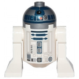 Minifig sw0527 - Astromech Droid, R2-D2, Flat Silver Head, Red Dots and Small Receptor