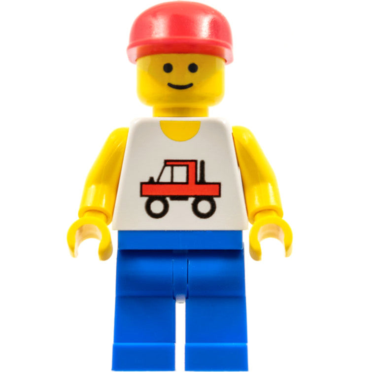 Minifig trc003 - Trucker - Blue Legs, Red Cap