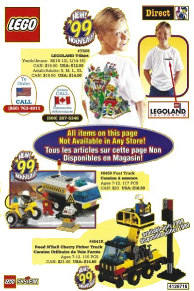 LEGO onderdeel 1999 Insert - Lego Direct - US/Canadian with Set 6459 (4126716) (4126716)