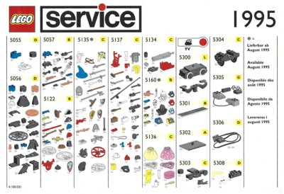 LEGO part 1995 Medium Service Packs European (4.100.031) (s95eu)