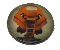 LEGO onderdeel BIONICLE Quest for Makuta: Adventure Game - Jeton, Turaga Vakama 00747token35