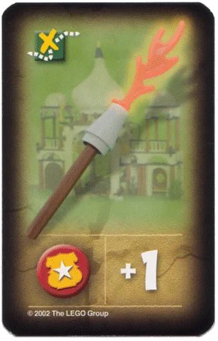 LEGO onderdeel Orient Expedition Game Card, Item - Torch (4189423pb02)