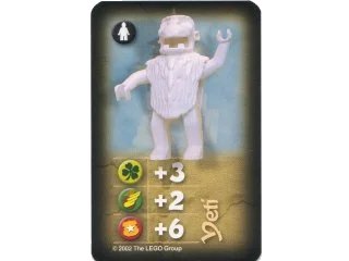 LEGO onderdeel Orient Expedition Game Card, Villain - Yeti (4189425pb01)