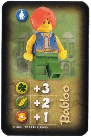 LEGO onderdeel Orient Expedition Game Card, Hero - Babloo (4189430pb01)