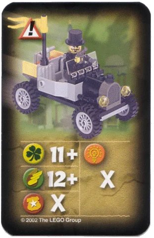 LEGO onderdeel Orient Expedition Game Card, Hazard - Lord Sinister's Car (4189430pb03)