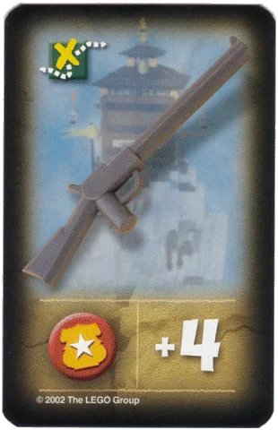 LEGO onderdeel Orient Expedition Game Card, Item - Rifle (Mount Everest) (4189431pb02)