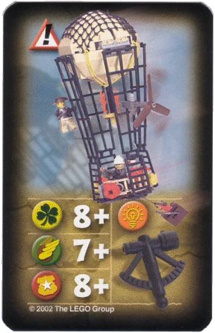 LEGO onderdeel Orient Expedition Game Card, Hazard - Balloon (4189431pb05)