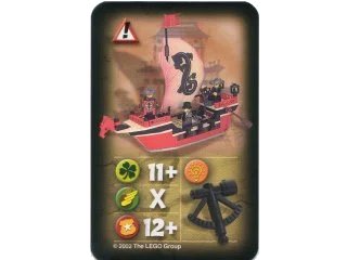 LEGO onderdeel Orient Expedition Game Card, Hazard - Emperor's Ship (4189434pb03)