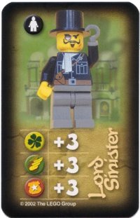 LEGO part Orient Expedition Game Card, Villain - Lord Sinister (India) 4189436pb02