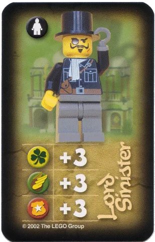 LEGO onderdeel Orient Expedition Game Card, Villain - Lord Sinister (India) (4189436pb02)