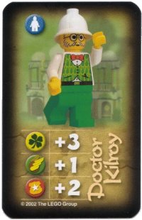 LEGO part Orient Expedition Game Card, Hero - Doctor Kilroy (India) 4189436pb03