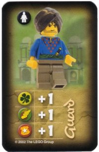 LEGO onderdeel Orient Expedition Game Card, Villain - Guard (India) 4189436pb04