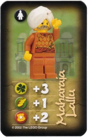 LEGO onderdeel Orient Expedition Game Card, Villain - Maharaja Lallu (4189436pb05)
