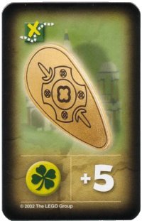 LEGO part Orient Expedition Game Card, Item - Gold Shield 4189436pb06