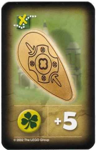 LEGO onderdeel Orient Expedition Game Card, Item - Gold Shield (4189436pb06)