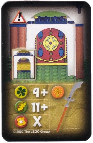 LEGO onderdeel Orient Expedition Game Card, Hazard - Tapestry (4189436pb07)