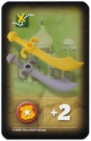 LEGO onderdeel Orient Expedition Game Card, Item - Scimitars (4189436pb08)