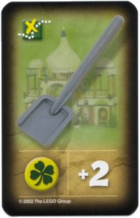 LEGO part Orient Expedition Game Card, Item - Shovel (India) 4189436pb09