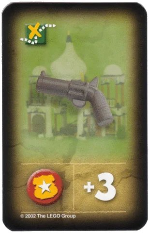 LEGO onderdeel Orient Expedition Game Card, Item - Pistol (India) (4189436pb10)