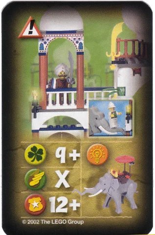 LEGO onderdeel Orient Expedition Game Card, Hazard - Guard Under Arch (4189436pb16)
