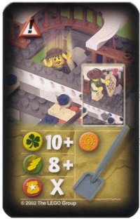 LEGO part Orient Expedition Game Card, Hazard - Trap Door 4189436pb17