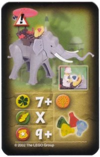LEGO part Orient Expedition Game Card, Hazard - Elephant 4189436pb18