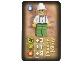 LEGO onderdeel Orient Expedition Game Card, Hero - Doctor Kilroy (China) (4189440pb11)
