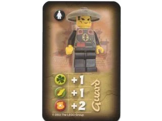 LEGO onderdeel Orient Expedition Game Card, Villain - Guard (China) (4189440pb13)