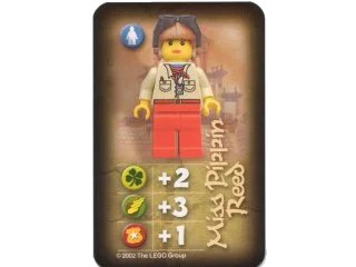 LEGO onderdeel Orient Expedition Game Card, Hero - Miss Pippin Reed (China) (4189440pb15)