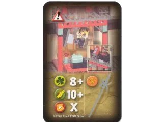 LEGO onderdeel Orient Expedition Game Card, Hazard - Dragon Fortress Trap Door (4189440pb19)