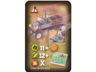LEGO onderdeel Orient Expedition Game Card, Hazard - Dragon Fortress Halftrack (4189440pb20)