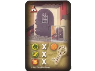 LEGO onderdeel Orient Expedition Game Card, Hazard - Dragon Fortress Door with Keyhole (4189440pb24)